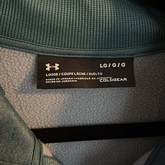 Under Armour Teal Full Zip Fleece Track Jacket EUC - Picture 5 of 11